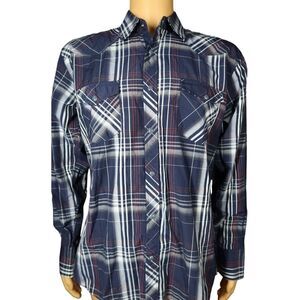 PATRON CITO Red Label Western Cowboy Shirt‎ Size L Rodeo Bull Riding